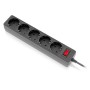 Мережевий фільтр живлення REAL-EL RS-Protect 505, 3m, black (EL122300045)