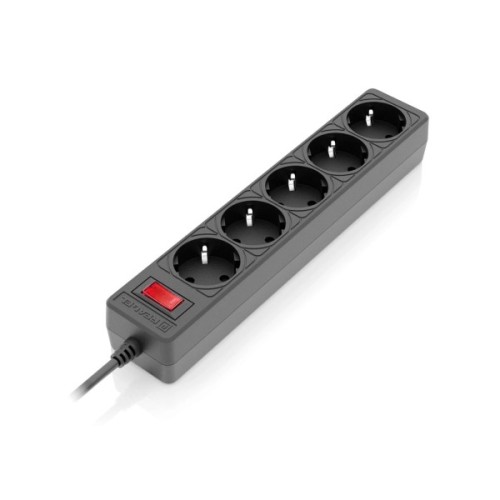 Мережевий фільтр живлення REAL-EL RS-Protect 505, 3m, black (EL122300045)