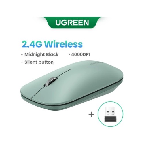 Мишка Ugreen MU001 Portable Wireless Green (90374)