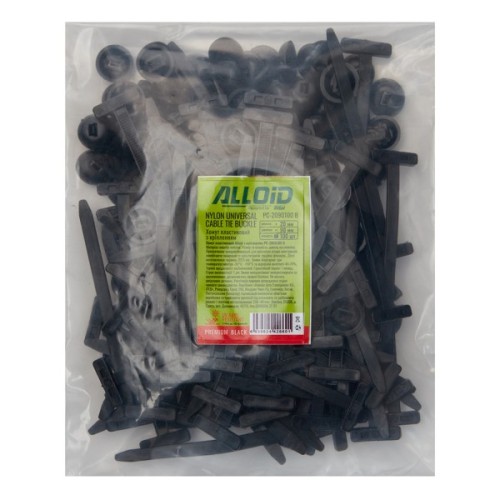 Стяжка Alloid 20х90мм, пластик, 100шт./уп., чорний (PC-2090100B)