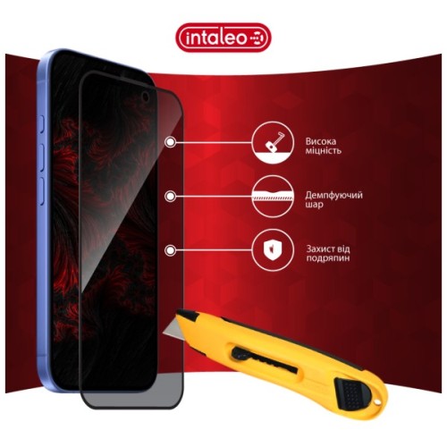 Скло захисне Intaleo Privacy Apple iPhone 16 Plus Black (1283126607042)