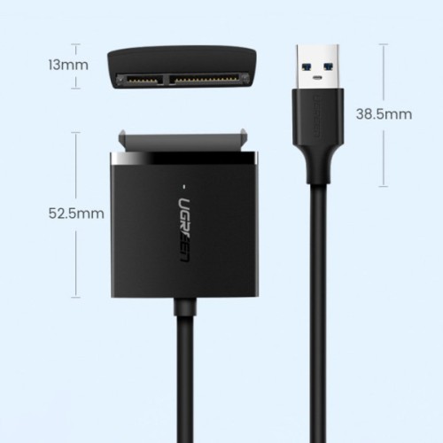 Перехідник USB 3.0 AM to SATA III F Ugreen (60561)