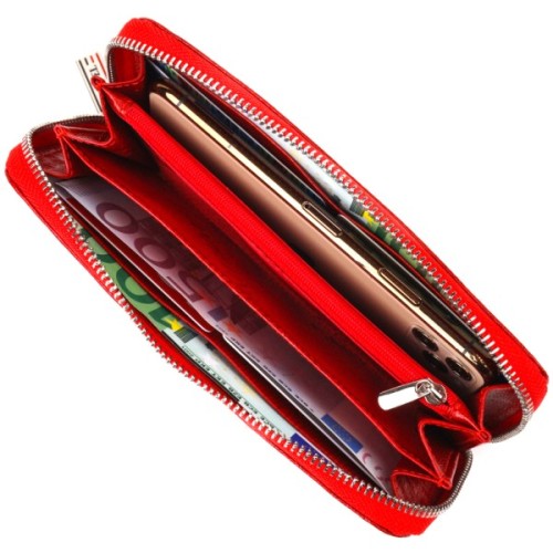 Гаманець Canpellini З натуральної шкіри Червоний (21613)