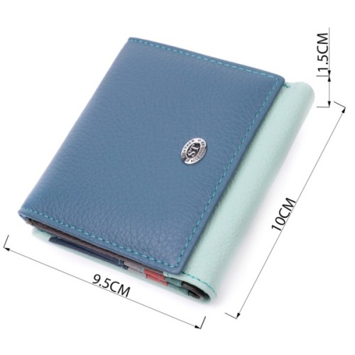 Гаманець ST Leather З монетницею з натуральної шкіри Різнокольоровий (19508)