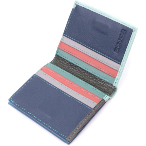 Гаманець ST Leather З монетницею з натуральної шкіри Різнокольоровий (19508)