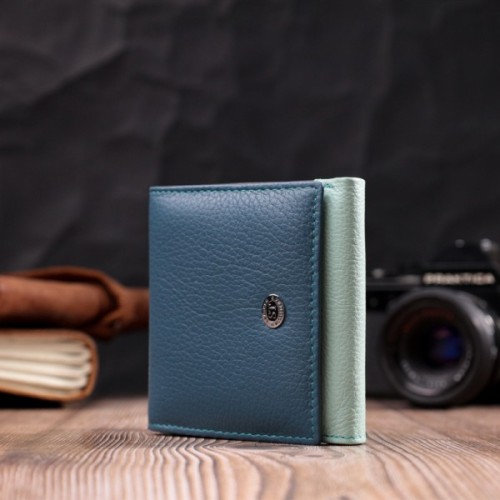 Гаманець ST Leather З монетницею з натуральної шкіри Різнокольоровий (19508)