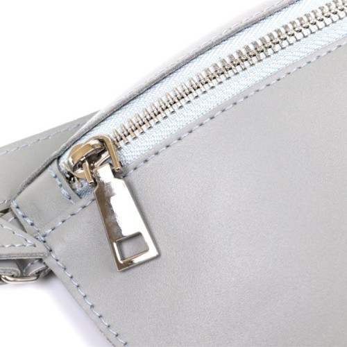 Сумка Shvigel Бананка з натуральної шкіри Сіра (16389)