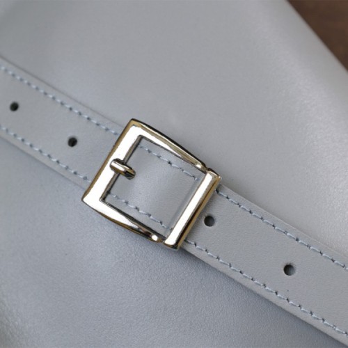 Сумка Shvigel Бананка з натуральної шкіри Сіра (16389)