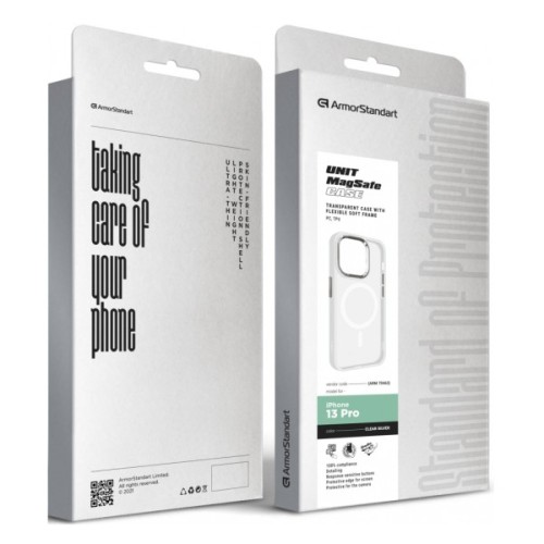 Чохол до мобільного телефона Armorstandart Unit MagSafe Apple iPhone 13 Pro Matte Clear Silver (ARM70463)