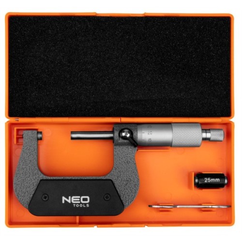 Мікрометр Neo Tools з верн'єром 25-50 мм, ±0.01 мм/м (75-021)