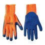 Захисні рукавиці Neo Tools утеплені, латексне покриття, поліестер, р.10, помаранчево сині (97-611)