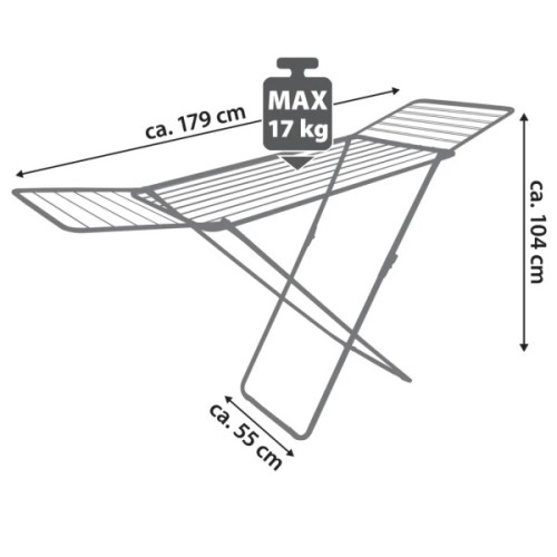Сушарка для білизни Casa Si Kolibri 18m Black Підлогова (CS42191C06E) (DAS302861)
