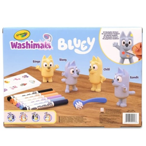 Набір для творчості Crayola Washimals Bluey 4 персонажі, 6 фломастері (74-0253)