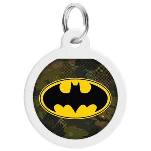 Адресник для тварин WAUDOG Smart ID з QR паспортом "Бетмен зелений", коло 25 мм (0625-1002ru-eng)