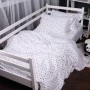 Постільна білизна MirSon 016 White Stars Фланель 2 x 160 x 220 Сімейний Євро (2200009652165)