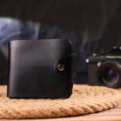 Портмоне Canpellini З натуральної гладкої шкіри Чорне (21573)