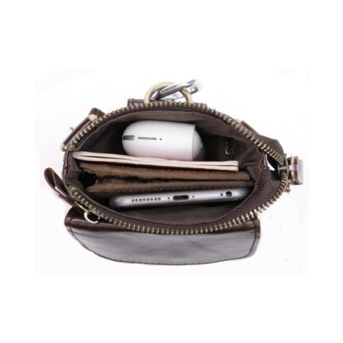 Сумка Vintage Через плече чоловіча Коричнева (20097)