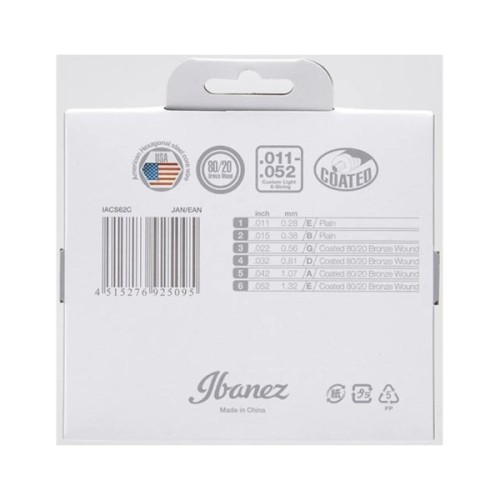 Струни для гітари Ibanez IACS62C Acoustic Guitar Strings 11-52 (301881)