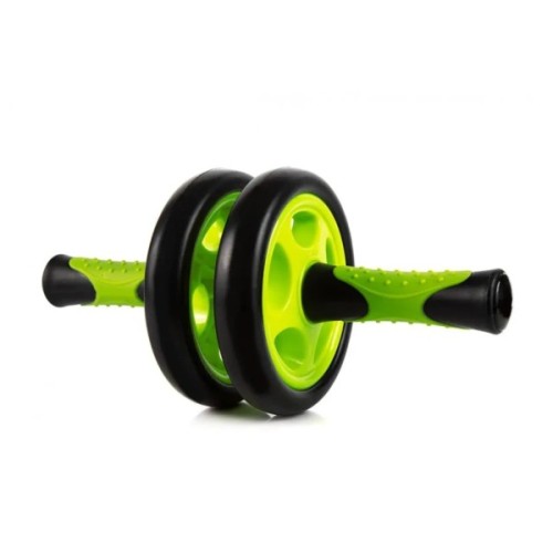 Ролик для преса PowerPlay подвійний Dual-Core Ab Wheel Чорно-зелений (PP_4327_Black/Green)