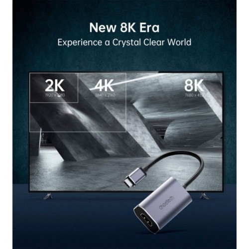 Перехідник USB-C to HDMI 8K 60 Hz Choetech (HUB-H16-GY)