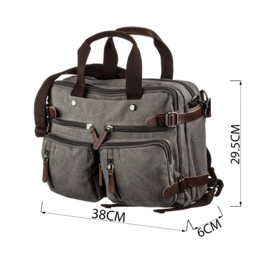 Сумка Vintage Трансофрмер текстильна Сіра (20145)