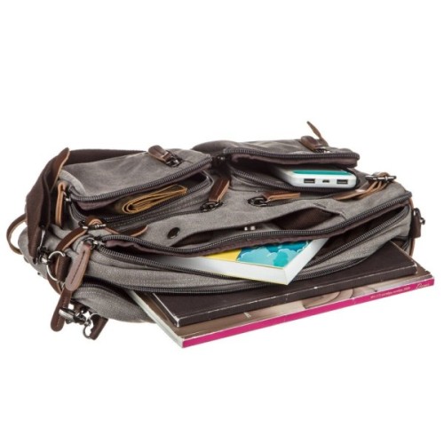 Сумка Vintage Трансофрмер текстильна Сіра (20145)