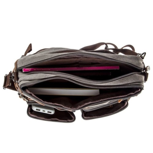 Сумка Vintage Трансофрмер текстильна Сіра (20145)