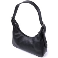 Сумка Shvigel З зернистої натуральної шкіри Чорна (22833)