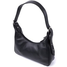 Сумка Shvigel З зернистої натуральної шкіри Чорна (22833)