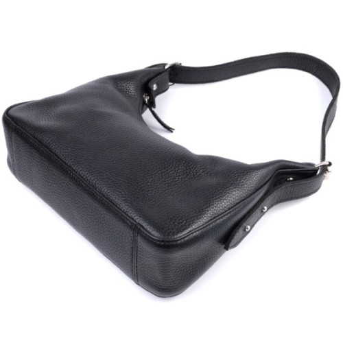 Сумка Shvigel З зернистої натуральної шкіри Чорна (22833)