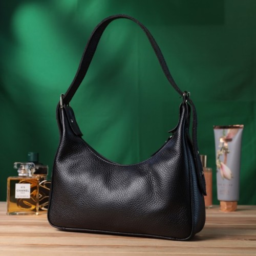 Сумка Shvigel З зернистої натуральної шкіри Чорна (22833)