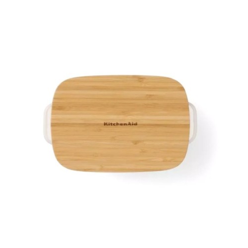 Форма для випікання KitchenAid з кришкою керамогранітна 0,9 л Кремова (CC006105-001)