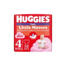 Підгузки Huggies Little Movers/Pants 4 (9-14 кг) для дівчаток 52 шт (5029053547541)