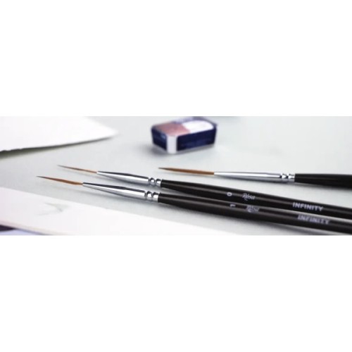 Пензлик для малювання Rosa Соболь круглий, лайнер, INFINITY 128, № 1 (4823098517092)