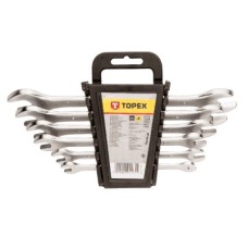 Ключ Topex рожковий, двосторонній, 6 x 22мм, набор 8 шт. (35D656)