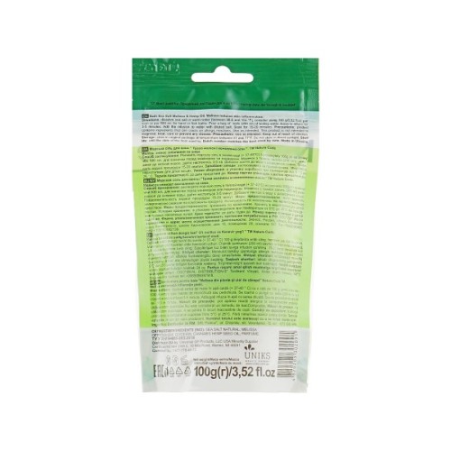 Сіль для ванн Nature Code морська Трава меліси та конопляна олія 100 г (4820205302091)