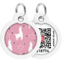 Адресник для тварин WAUDOG Smart ID з QR паспортом "Лами", круг 30 мм (230-0217)