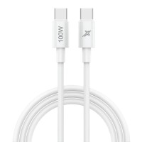 Дата кабель USB-C to USB-C 1.0m 100W white Grand-X (CC-100W)