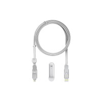 Дата кабель 6in1 inCharge XL 3.0m white Rolling Square (XLL02R)