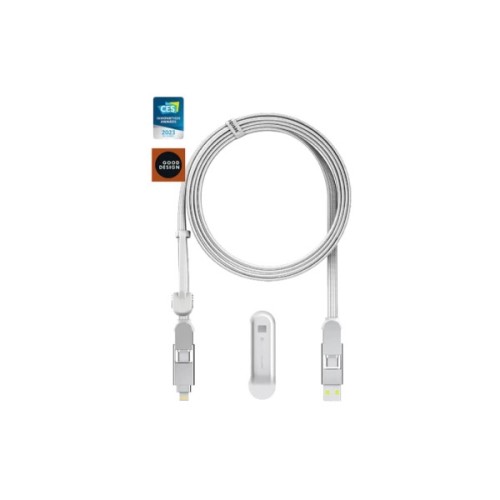 Дата кабель 6in1 inCharge XL 3.0m white Rolling Square (XLL02R)