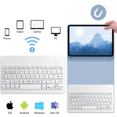 Чохол до планшета BeCover with keyboard Apple iPad Pro 13" M4 2024 Light Blue (713005)
