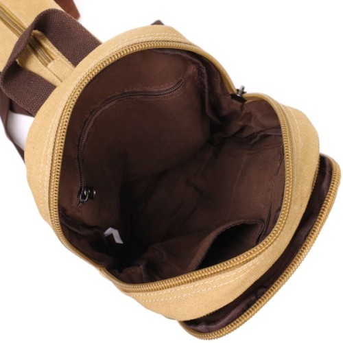 Сумка Vintage З двома відділеннями з текстилю Пісочна (22166)