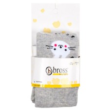 Колготки дитячі Bross із зайчиком (17573-0-6G-gray)