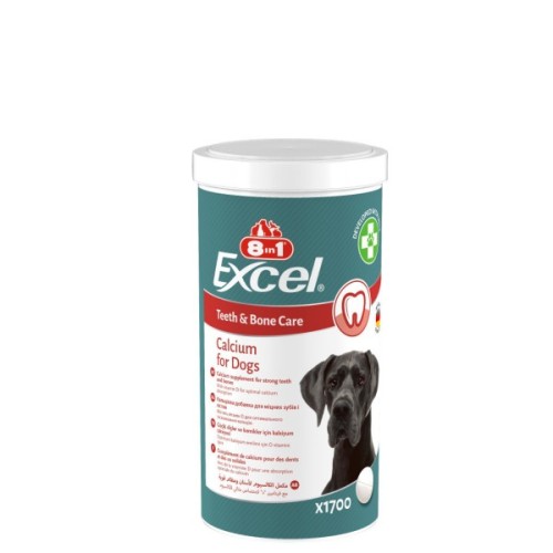 Вітаміни для собак 8in1 Excel Calcium для зубів та кісток кальцій 1700 шт (4048422184249)