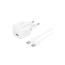 Зарядний пристрій Belkin USB-C PD25W PD3.1 + cable USB-C to USB-C 1.0m white (WCA012KQ1MWH-B6)