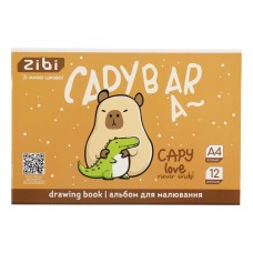 Альбом для малювання ZiBi А4 CAPYBARA, 12 аркушів на скобі (ZB.1421-18)