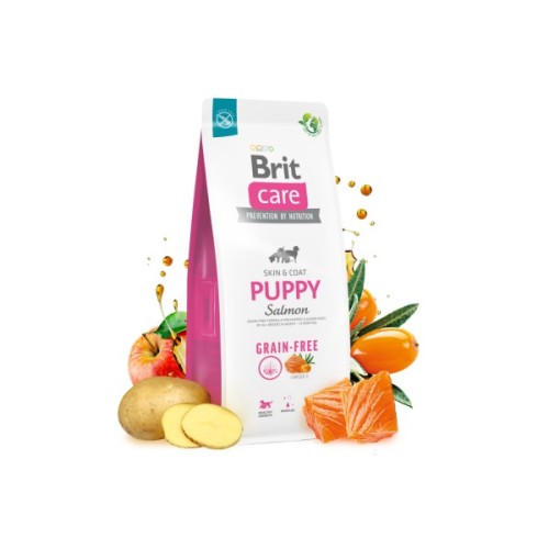 Сухий корм для собак Brit Care Dog Grain-free Puppy з лососем 12 кг (8595602558803)