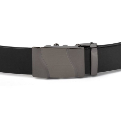 Ремінь Vintage Чоловічий з пряжкою хвиля Чорний (20250)