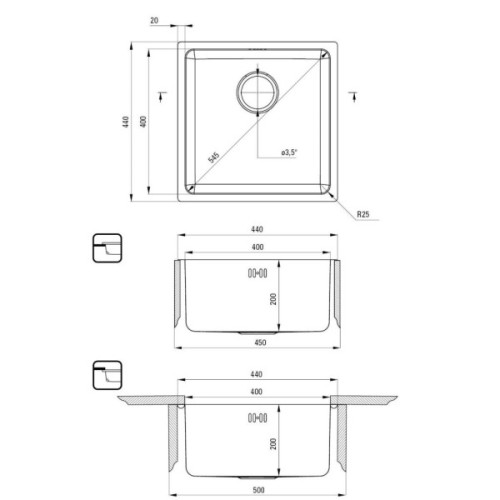 Мийка кухонна Deante Egeria (ZPE 010B)