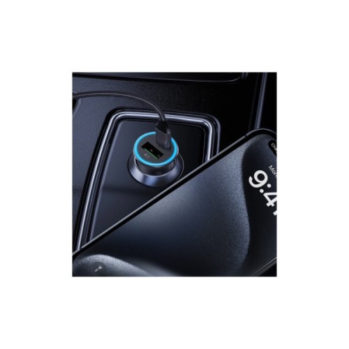 Зарядний пристрій Acefast 1xUSB-C + 1xUSB 95W car adapter B16 black (6974316284970)